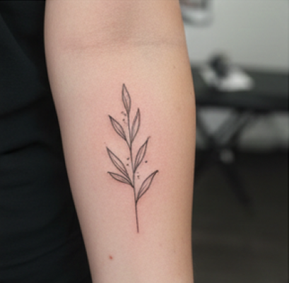 siro kasvi tatuointi kädessä